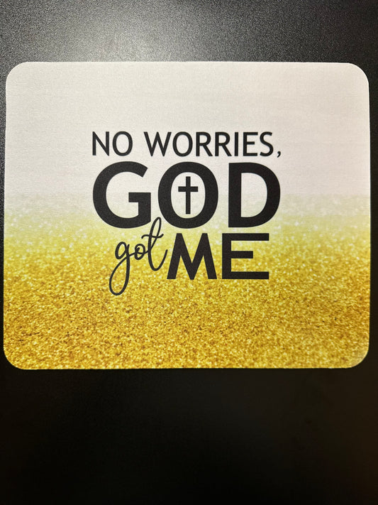 God Got Me Mousepad