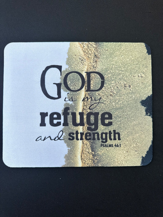 God is my Refuge Mousepad